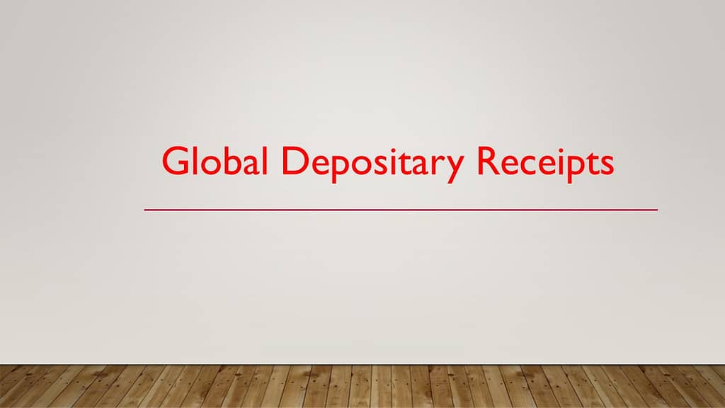 Global Depositary Receipts